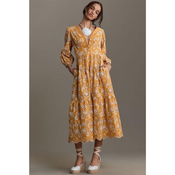 Anthropologie | Dresses | Anthropologie Maaji Bridget Embroidered Eyelet |  Poshmark
